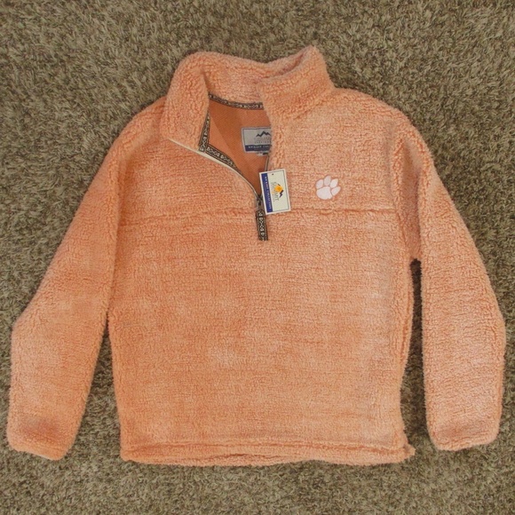 Summit Sportswear Other - Clemson University Sweatshirt Mens Medium Orange 1/4 Zip Pullover Fleece Tigers